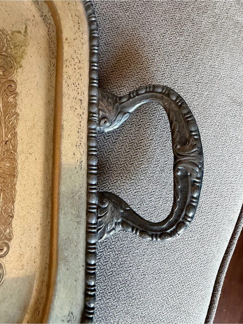Vintage Sheffield  Silver Co. Silver on Copper Serving Tray